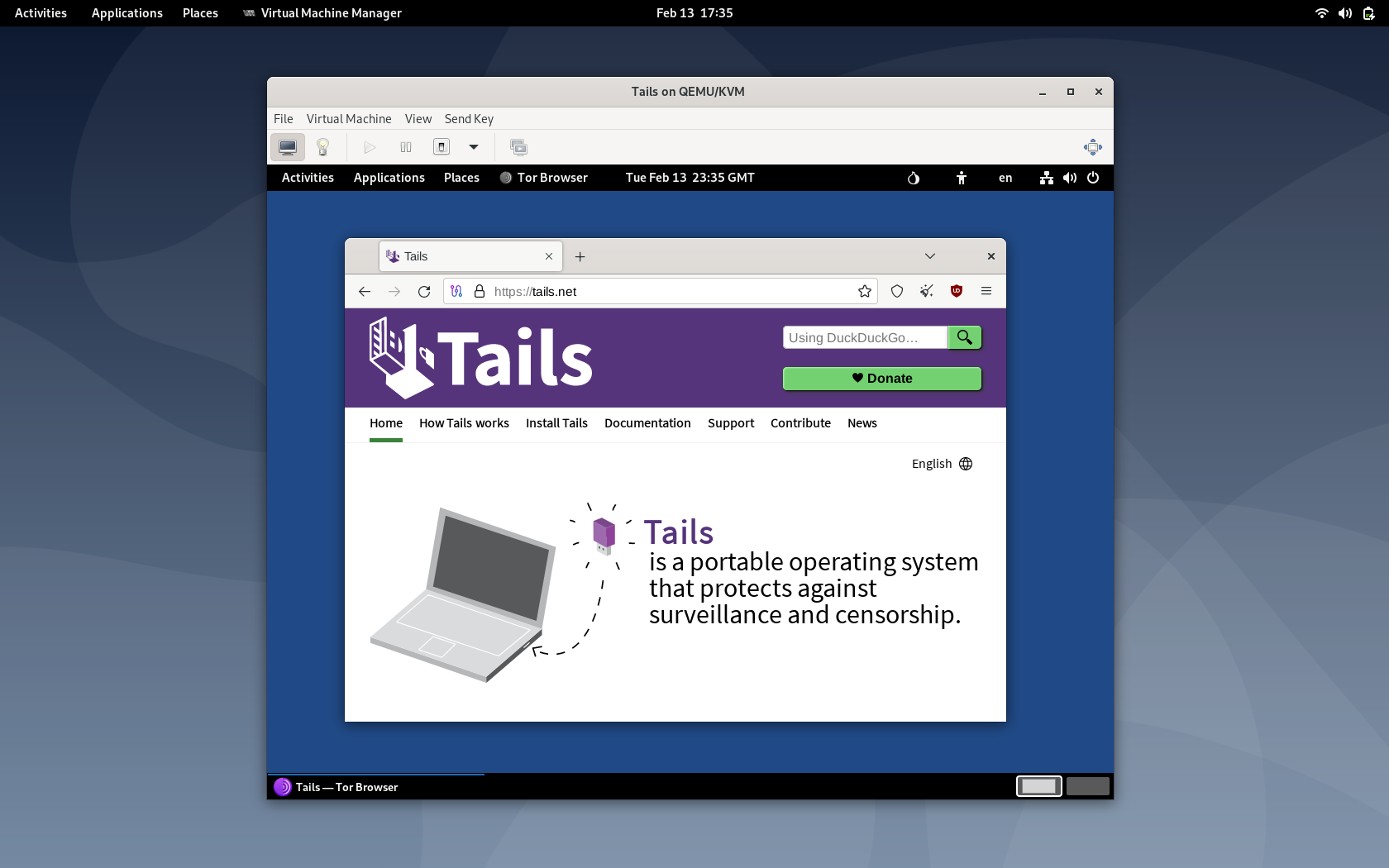 Tails - Running Tails in a virtual machine